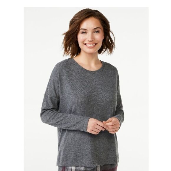 Women’s Hacci Knit Ultra Soft Comfy Sleep Lounge Pajama Long Sleeve Shirt Size M - Picture 3 of 4